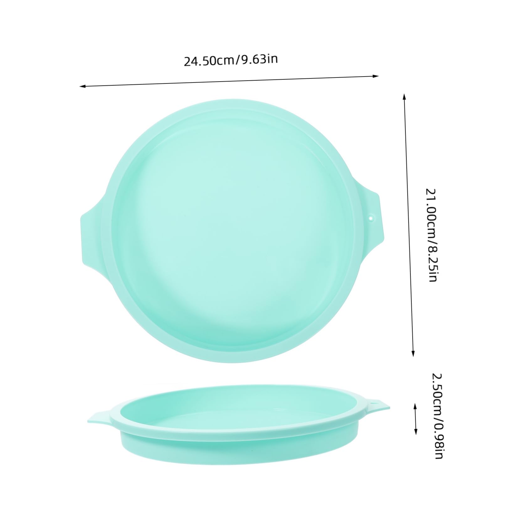 STOBAZA Round Silicone Cake Pan Bakeware Non Stick Baking Molds for Pizza Pancakes Brownies More Dishwasher Reusable Green