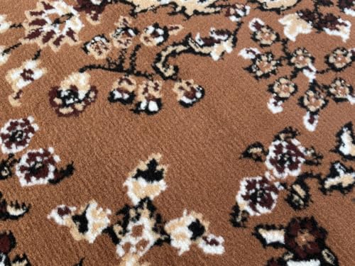 Image of TTC THREAD & TEXTURE CARPET Traditional Comfort: Power-Loomed Carpets for Living Room- Every Space Area Rug Color Gold Size 7x10 Feet (210x300cm)