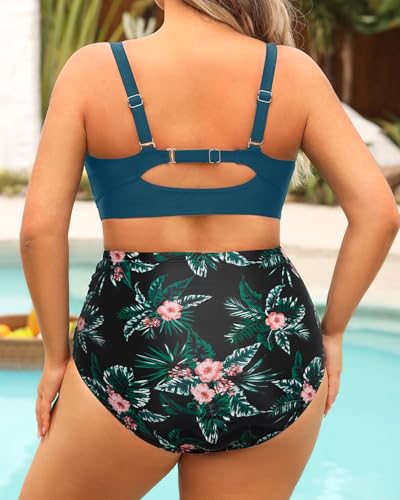 Image of Daci Women's Plus Size Bikini Sets - High Waisted Two-Piece Swimsuits with Tummy Control