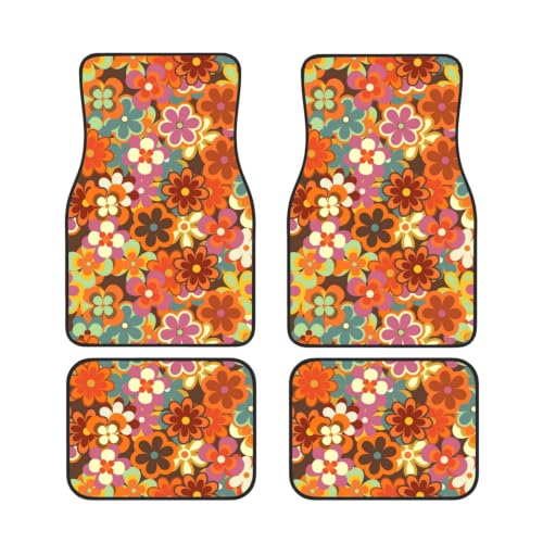 Alfombrillas de coche retro de los 70 set de 4 piezas protectoras de neopreno