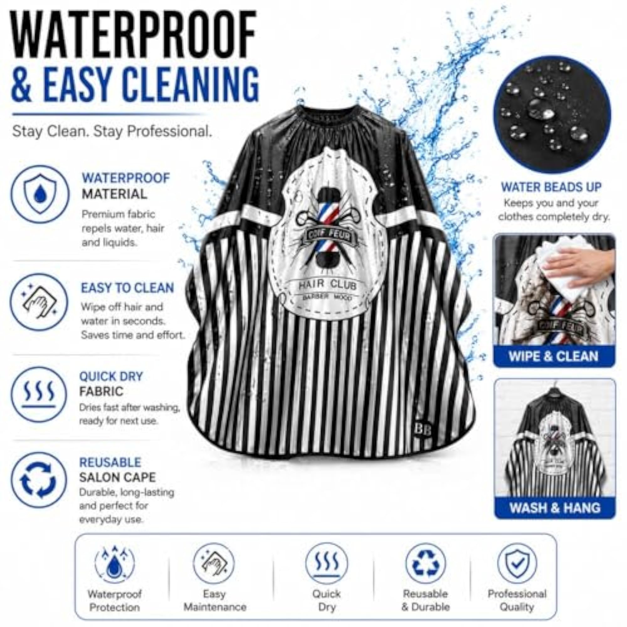 Professional Barber Salon Apron Hair Cutting Cape