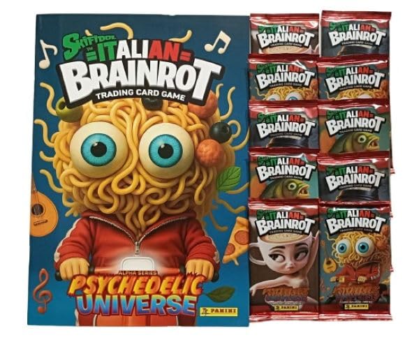 Colección de 2025 Skifidol Italian BRAINROT (Album en inglés + 10 Sobres)