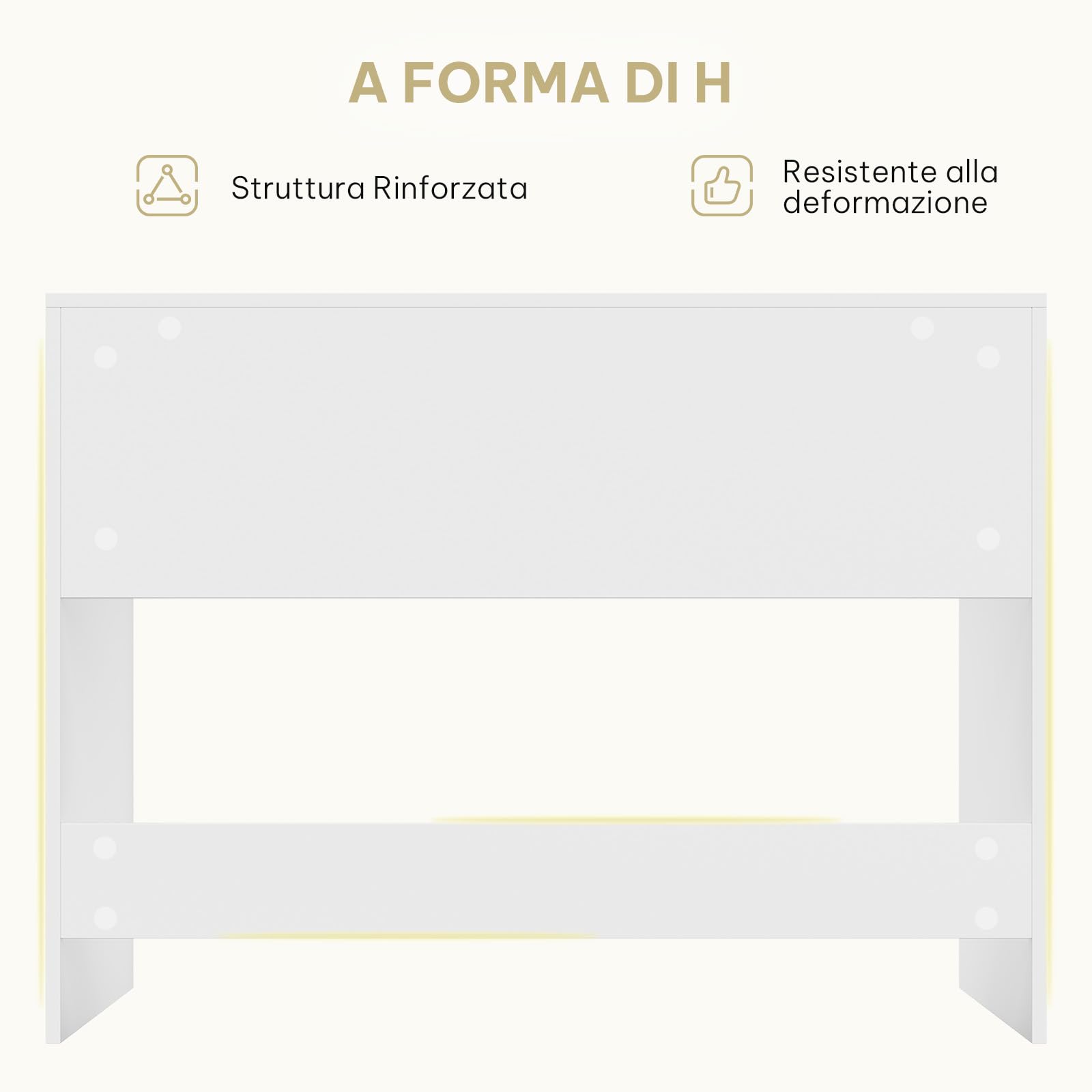 eSituro Scrivania per Computer con Cassetto, Scrivania da Ufficio, 100x50 cm, Tavolo da Lavoro in Legno, per Camera da Letto, Bianco