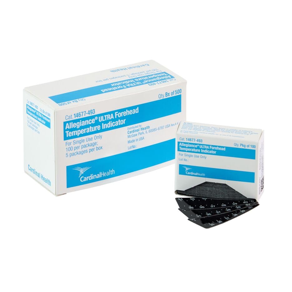 Cardinal Health™ Ultra Forehead Temperature Indicator Strip, Case of 1000