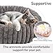Arquiel Cat Bed Round, Washable Calming Pet Bed, Ultra Soft Puppy Bed for Small Dogs with Non-Slip Bottom (20×20inch, Grey)