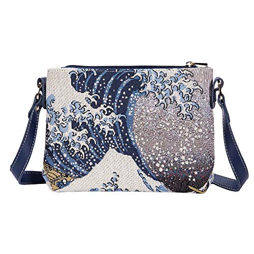 Signare Tapestry Women Bags inspired by Japanese designer Hokusai, The Great Wave off Kanagawa