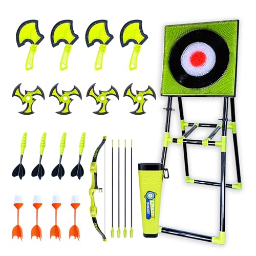Axe Throwing Target Game Outdoor Ax Throwing Game Set for Adults Hatchet Throwing Game for Backyard Archery Targets for Backyard Bow and Arrow Set with Axe Throwing