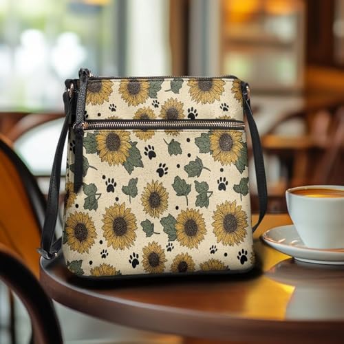 Image of Leather Purses for Women, Leather Hobo Bags for Women Travel Sling Purse Triple Zippered Pockets Shoulder Bag