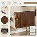 Havora 30” Foldable Wall-Mounted Vanity with Ceramic Sink, Walnut Finish, Patented 1-Minute Tool-Free Install, Space-Saving Storage for Modern Small Bathrooms