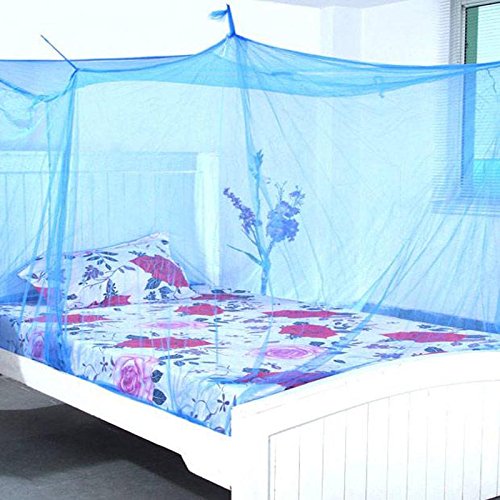 Image of ANS HDPE Mosquito Net for Queen Size Bed (5 x 6.5 ft), Durable Breathable Mesh Bed Net with Reinforced Border, Free Air Flow Insect Protection Net for Bedroom, for Home Use