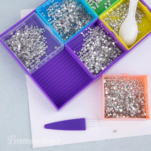 Image of Framendino, 9 Pack Diamond Art Painting Bead Trays Plastic Sorting Tray Organizer Storage Containers for Rhinestones DIY Craft Tool