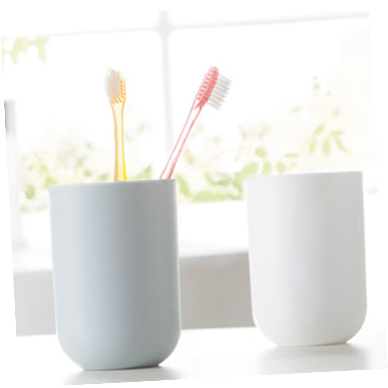 HOLIDYOYO Japanese Style Plastic Tumbler Cup Portable Mouthwash Cups Multi-use for Home Travel