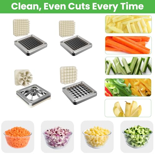 Image of 1 /2 inch Vegetable Chopper Blade Replacement, Food-Grade 304 Stainless Steel Dicer Blade for Commercial Vegetable Chopper, Sharp & Durable French Fry Cutter Blade, Easy Clean, Fits Most Chopper Models