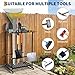 CuisinSmart Garden Tool Organizer,3 Tier Yard Storage Rack With 3 Shelves,Heavy Duty Holder With 35 Long-Handled Slots& Hooks for Yard Shed and Lawn