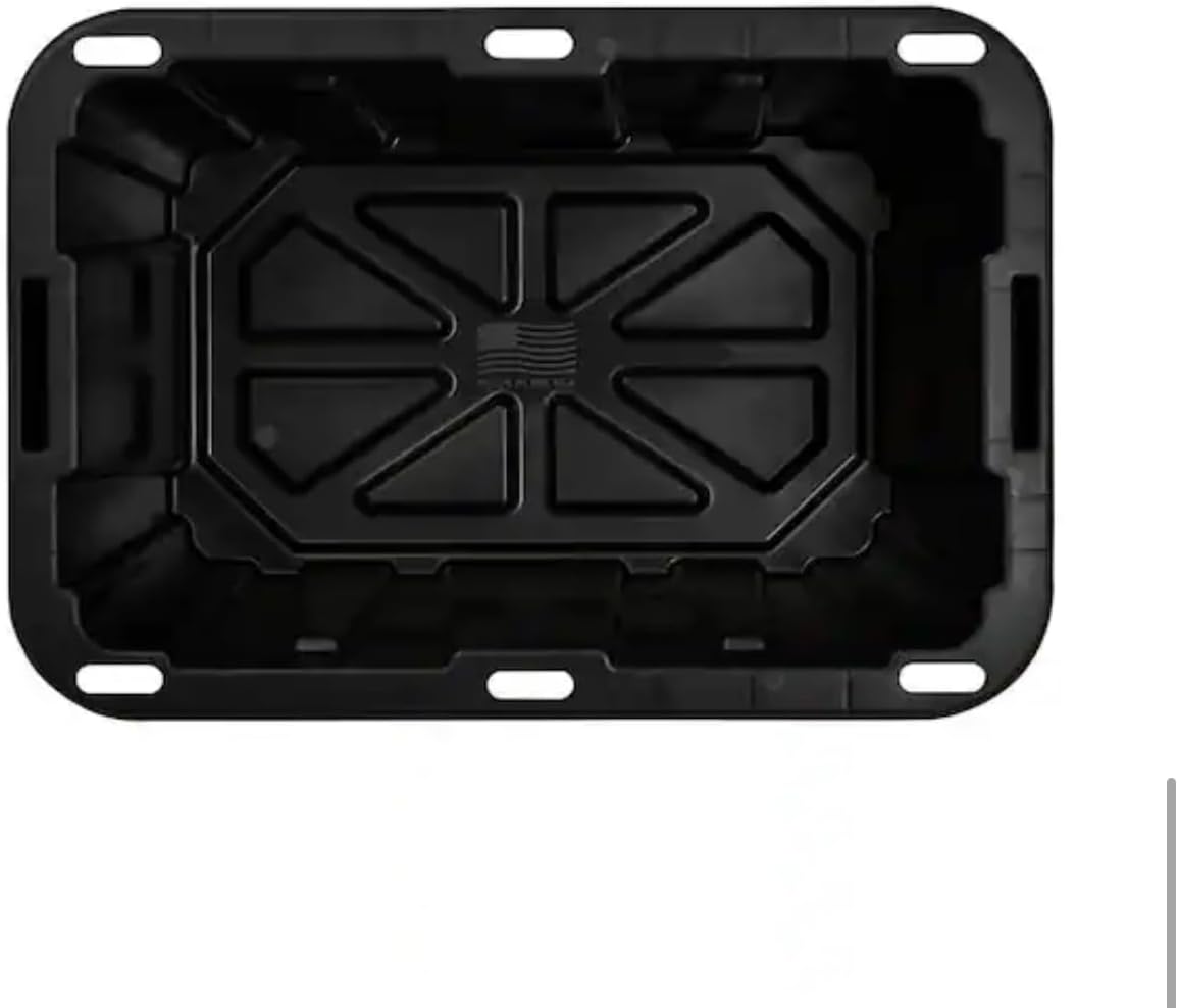 HDX Tough Polypropylene Plastic 27 Gal. Storage Tote in Black by HDX (4 pack)