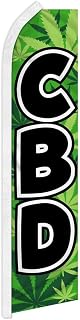 CBD Swooper Feather Advertising Flag - Great for CBD stores, Dispenseries, Delivery Services