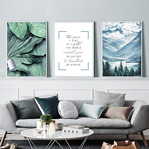 Tableau toile scandinave paysage graffiti argenté 3 pièces 70x100 cm