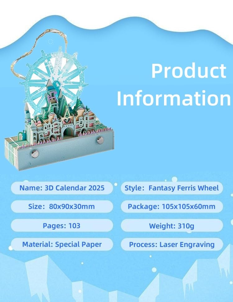 Notatnik 3D, kalendarz 3D 2025, ręcznie rozdarty papier, rzeźba, grafika, wykwintna kreatywna nieprzywierająca karteczka samoprzylepna, karteczki pocztowe, do biura, domu, prezenty, ozdoby