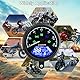 Geloo 12000RPM Motorrad Tachometer Digitaler Tachometer mit Klammern, 199KMH MPH Universal für 1,2,4 Zylinder mit Multifunktions-Kontrollleuchte 12V