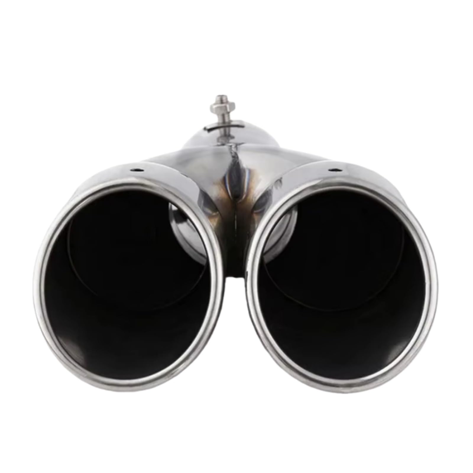 NiSza Coche Cola de Escape Silenciador Cromado Inoxidable Salida 63mm Punta Tubo Escape embellecedor Extremo Revestimiento Garganta Trasera modificada Herramientas Plateadas