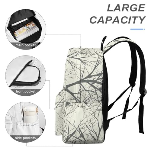 Tree Branch Leisure Backpack Water-Resistant Pack Stylish Bag Lightweight Travel Backpack Suitable for Commuting Travel Mountaineering Outdoor Sports Unisex4