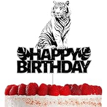 Cute White Tiger Cake Decoration for Birthday Party Tiger Party Decorations Tiger Cupcake Toppers Ideal for Boys and Girls Tiger Birthday Decor Perfect for Celebrations and Events