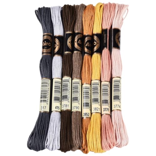 Image of 8 Skeins 70 Yards Colorful Friendship Bracelet String for Sewing