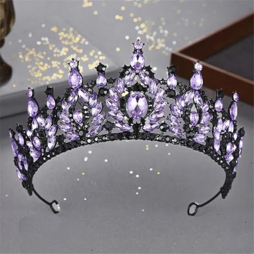 Tiara barroca para mujer de diseño exclusivo para novias con cristales brillantes 3