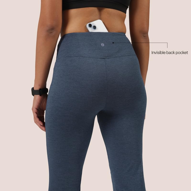 Image of BlissClub AirMelt Flare Pants - Lite | Flared Silhouette | Back Pocket| Weightless Fabric | High Rise Waistband, Tall (for Women Above 5'5)
