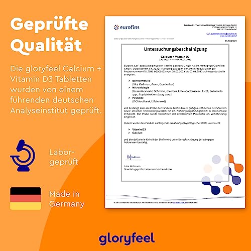 Calcium Tabletten 800 mg + Vitamin D3 1000 I.E. - Kalzium aus Calciumcarbonat Hochdosiert - D3 zur Unterstützung der Calcium-Aufnahme* - 180 Tabletten für 3 Monate - Laborgeprüft, ohne Zusätze