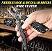 RoverTac Multitool Pocket Knife Tactical Camping Survival Knife Gifts for Men Dad Husband 18 in 1 Multi Tool Knife Pliers Scissors Saw Corkscrew 9-Pack Screwdrivers with Safety Lock and Nylon Sheath