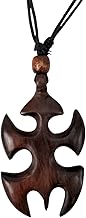 Artisanal Collier Koh Lanta Pendentif Totem en Bois