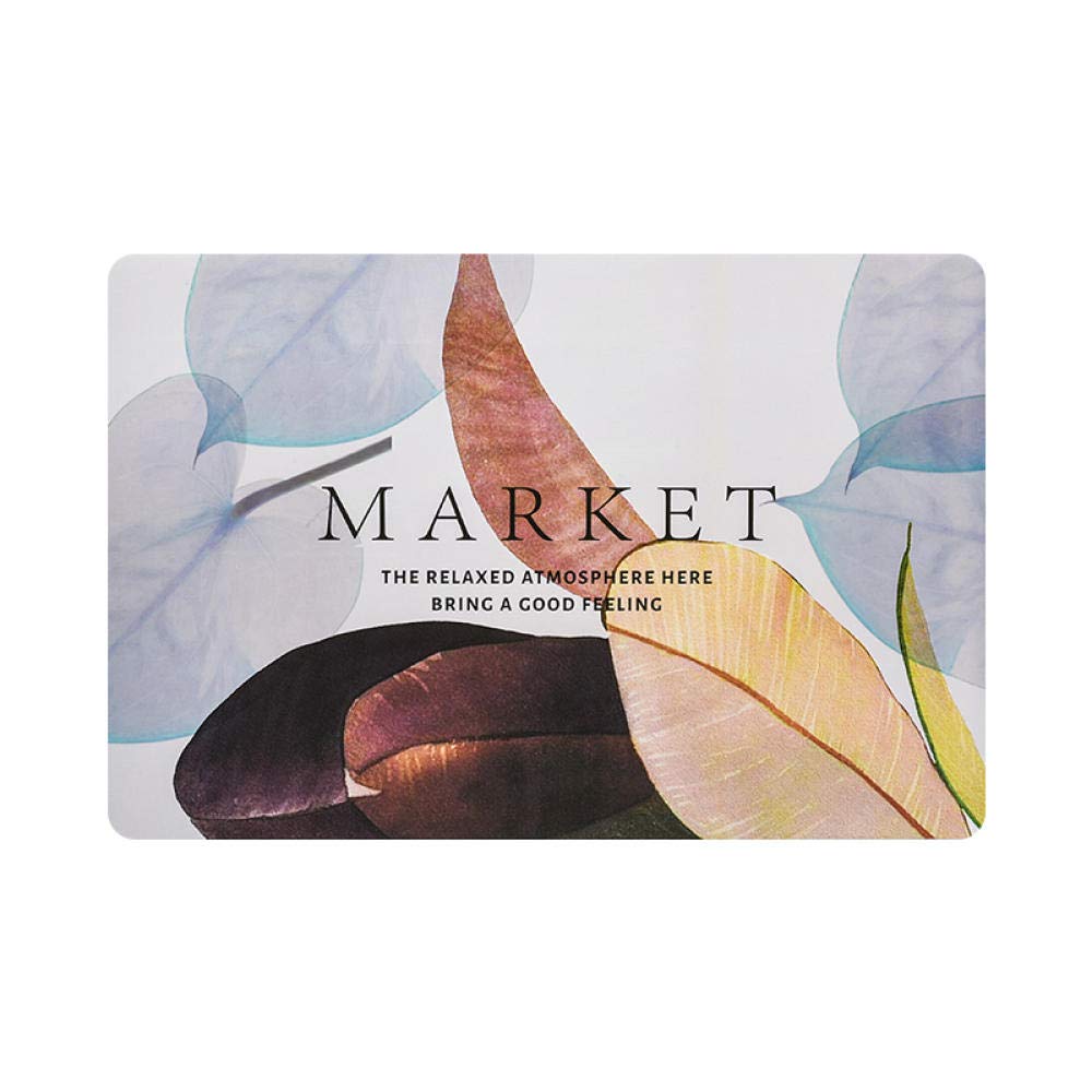Lklnkvl Painted Leaves (4 Pieces) Placemats, Pad Waterproof Dining Table Mat Household Anti-Scald Plate Placemat-Ink Leaves(Painted Leaves (4 Pieces))