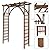 Outvita 7 Ft Wooden Garden Arbor Arch, Fir Wood Arbour Trellis, Pergola Archway for Wedding Ceremony Decoration Pergola Plant Climbing Rose Vines Lawn Courtyard Patio Dark Brown