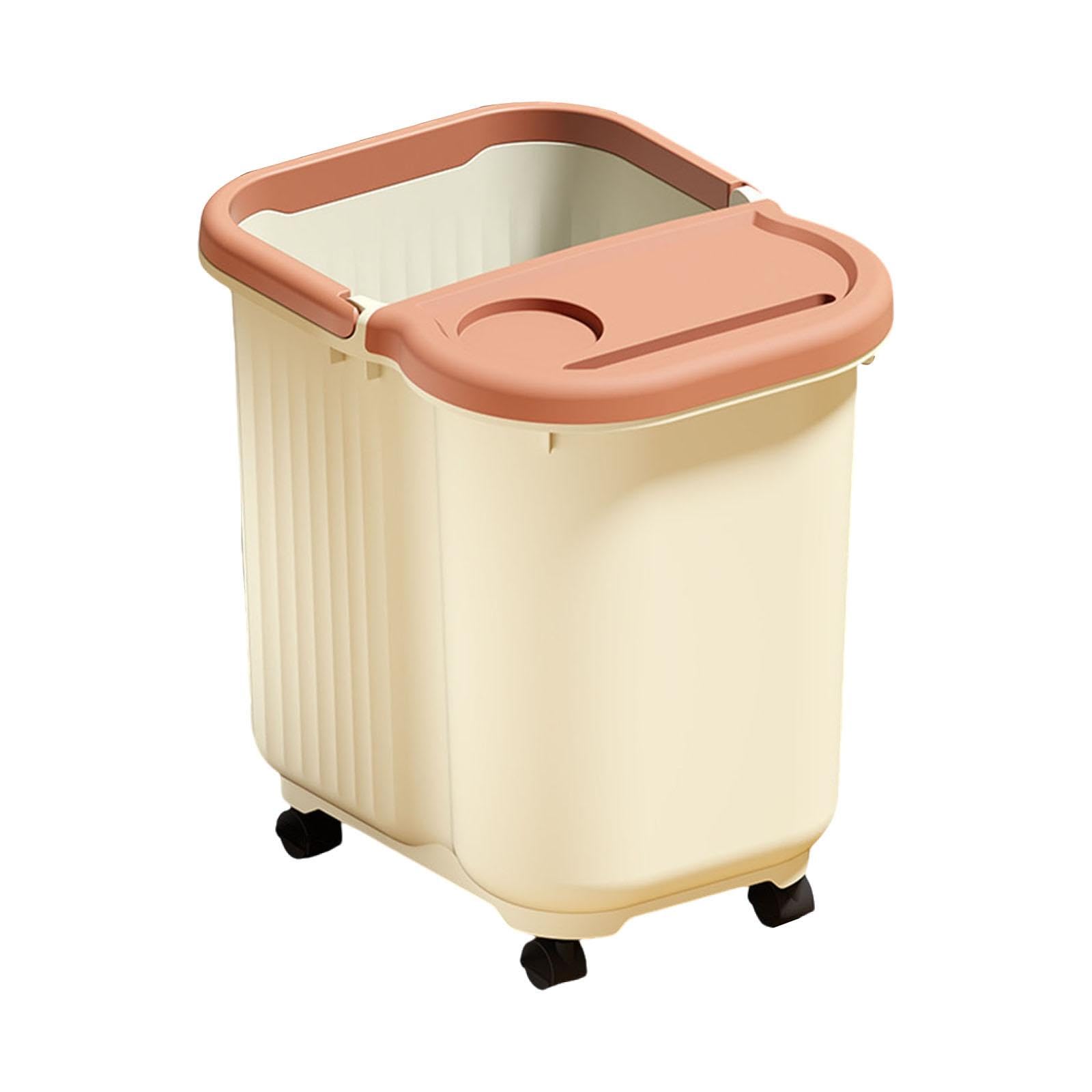 Pediluvio, Bacinella per Pedicure, Bacinella per Massaggio Ai Piedi, Realizzata in Polipropilene, Comoda E Antiscivolo Maniglia, Ideale Come Regalo O, Beige, L with Wheels
