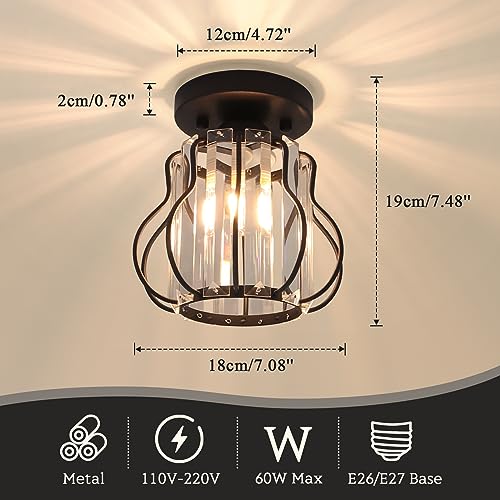 Lampe à plafonnier en cristal design chic intérieur chic E27 - 3