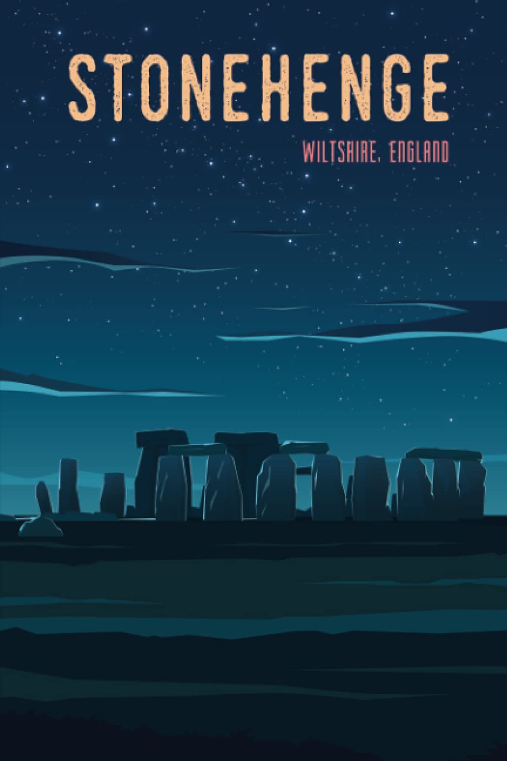 Stonehenge Wiltshire England Notebook: 120 Pages of Ruled Lined & Blank Paper