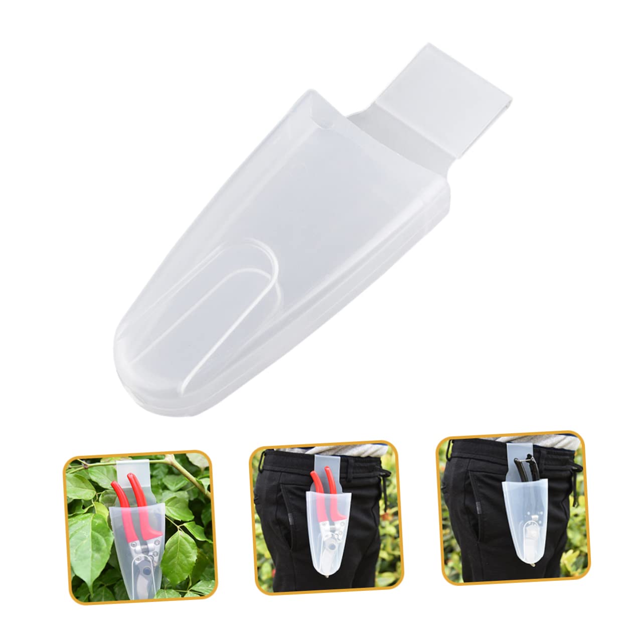 TOYANDONA 5 Ensembles Housse De Protection Pour Sécateurs De Jardin Étui Pratique Transparent Avec Clip Accessoire De Jardinage Pour Outils Élagage 4 Pièces * 5