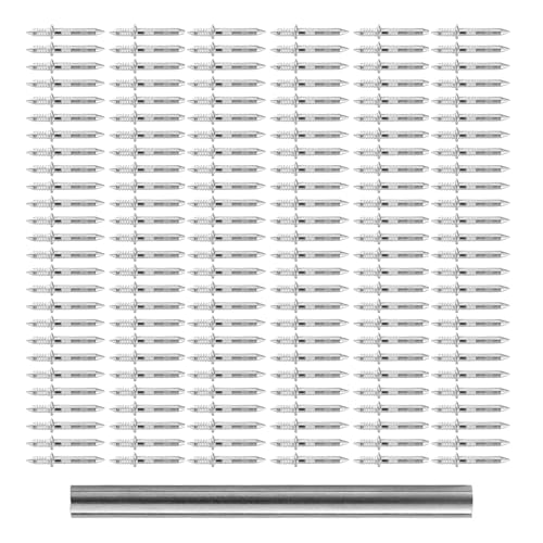 100 Piezas Clavo Metálico de Doble Cabeza Sin Costura para Rodapié con Vaina para Cerradura de Armario y Telón de Fondo miniatura 1