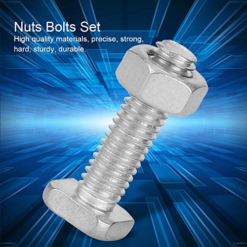 YUMILI Nuts Bolts,20sets 22mm Socket Head Cap Screws and Stainless Steel Mechanical Hex Socket Screws Assortment Kit for DIY Bicycle Motorcycle Repair(20*m6 Bolts(22mm) + 20*m6 Nuts) - Image 4