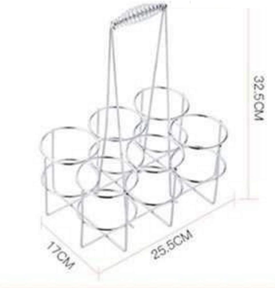 6 Bottle Freestanding Countertop Wine Rack Portable Stainless Steel Wine Holder for Home Bar Display