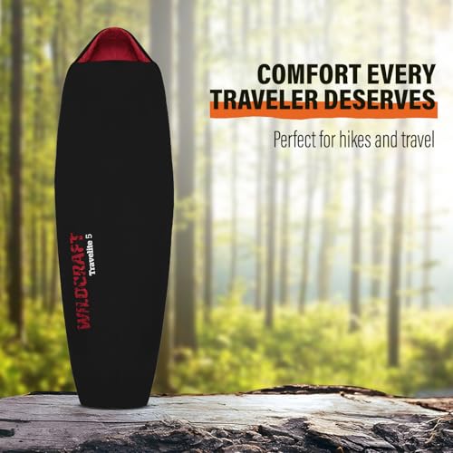 Wildcraft Travelite 5 Bolsa de Dormir para Adultos - Rojo | Bolsa de Dormir Ultra Cálida y Ligera para Camping, Senderismo y Aventuras al Aire Libre | Diseño Compacto y Resistente al Agua miniatura 3