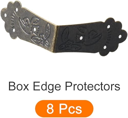 Miniatura 5 de METALLIXITY Protectores de esquina decorativos (2.126 in2.13 pulgadas), 8 unidades, funda de metal de madera para muebles, mesa de madera, bronce