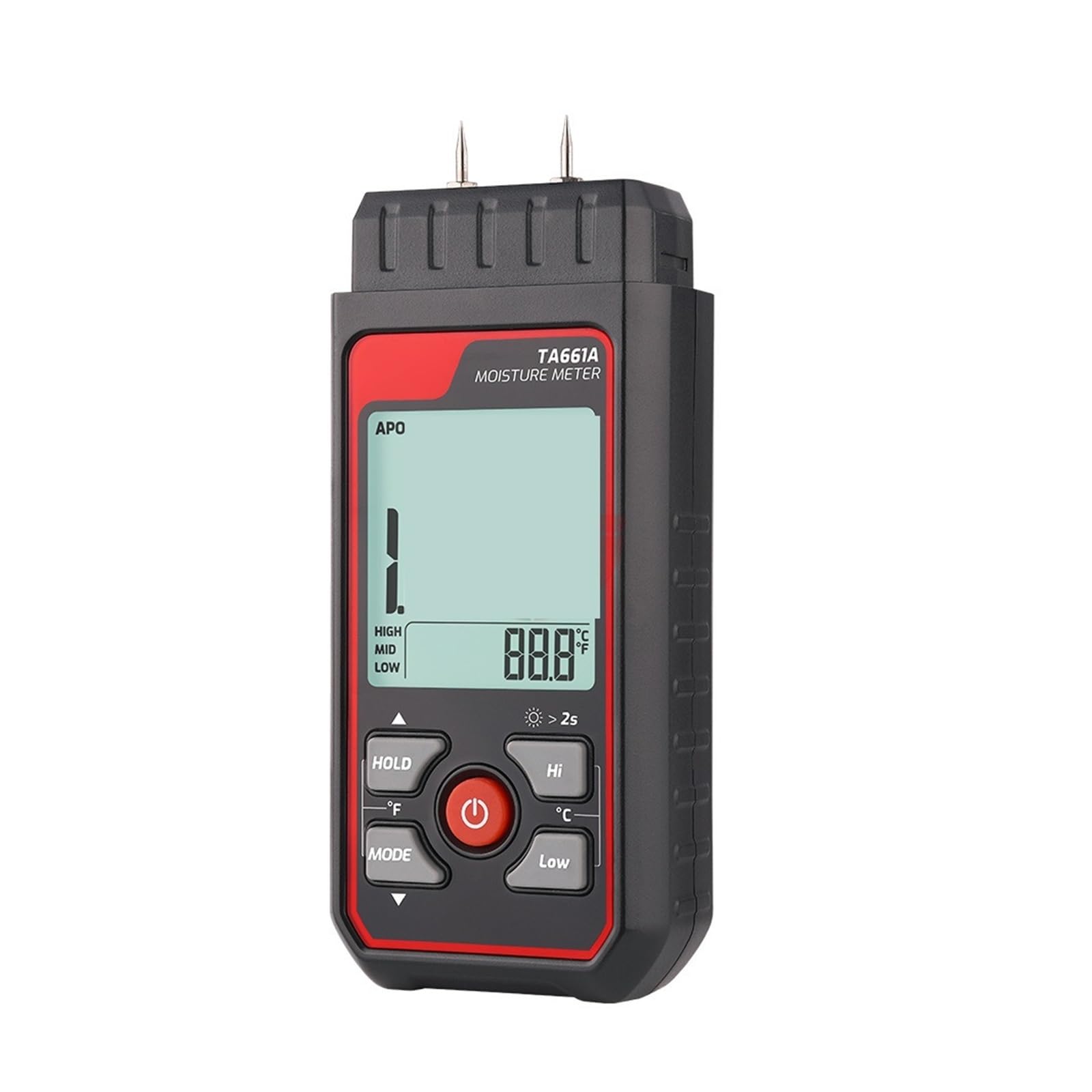 Misuratore di umidità del legno 0~548% RH Limite superiore/inferiore Allarme Tester del contenuto di umidità