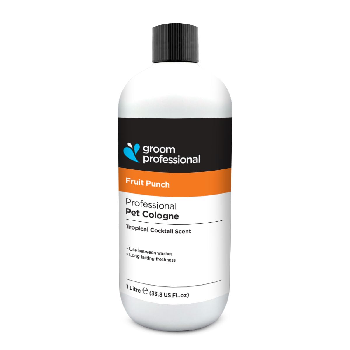 GROOM PROFESSIONAL Fruit Punch Dog Cologne Spray - Dog Perfume Spray - Dog Spray for Smelly Dogs - Tropical Cocktail Scent - Fruity Fragrance - Perfect for Between Washes - Long-Lasting Scent, 1 Litre