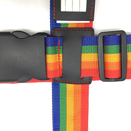 Bolsa de viagem ajustável VALICLUD para mala de viagem, cinto de bagagem (arco-íris)
