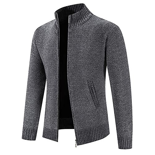 Muscularfit Cardigan Sweaters for Men Long Sleeve Causal Fashion Full Zip Knitted Sweaters Slim Fit Winter Warm Jacket Coat3