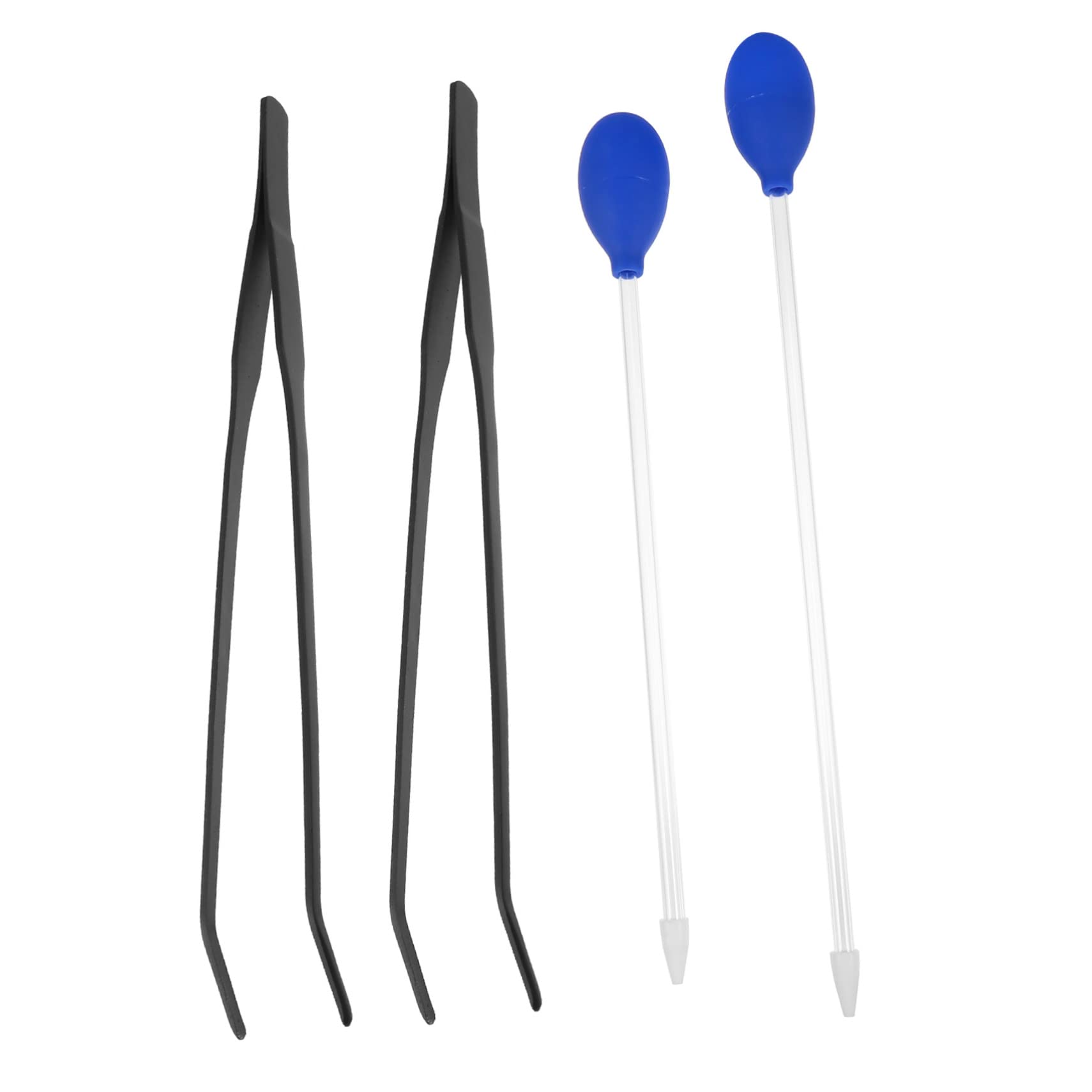 BESPORTBLE 4pcs Aquarium Cleaning Tools Set Pipette Dropper Tweezers Fish Tank Cleaner Safe for Fish Corals Easy to Clean