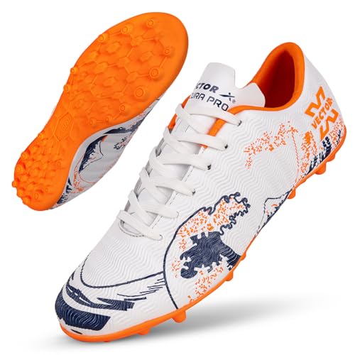 Image of Vector X Acura Series High-Performance Athletic Football Studs|Turf Shoe|Fully Embossed Synthetic Upper+ High Strength TPU Sole|Practice & Training Footwear Sports Shoes for Boys Men Adult