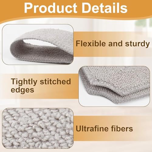 Image of 2 Pack Mop Cloth Pads Compatible with ECOVACS WINBOT MINI Window Cleaning Robot | Reusable Washable Microfiber Cleaning Pads Replacement Accessories for Streak-Free Glass Cleaning